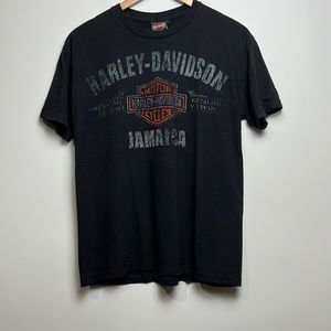 Truegether Harley Davidson Cycles Jamaica Black Mens T Shirt